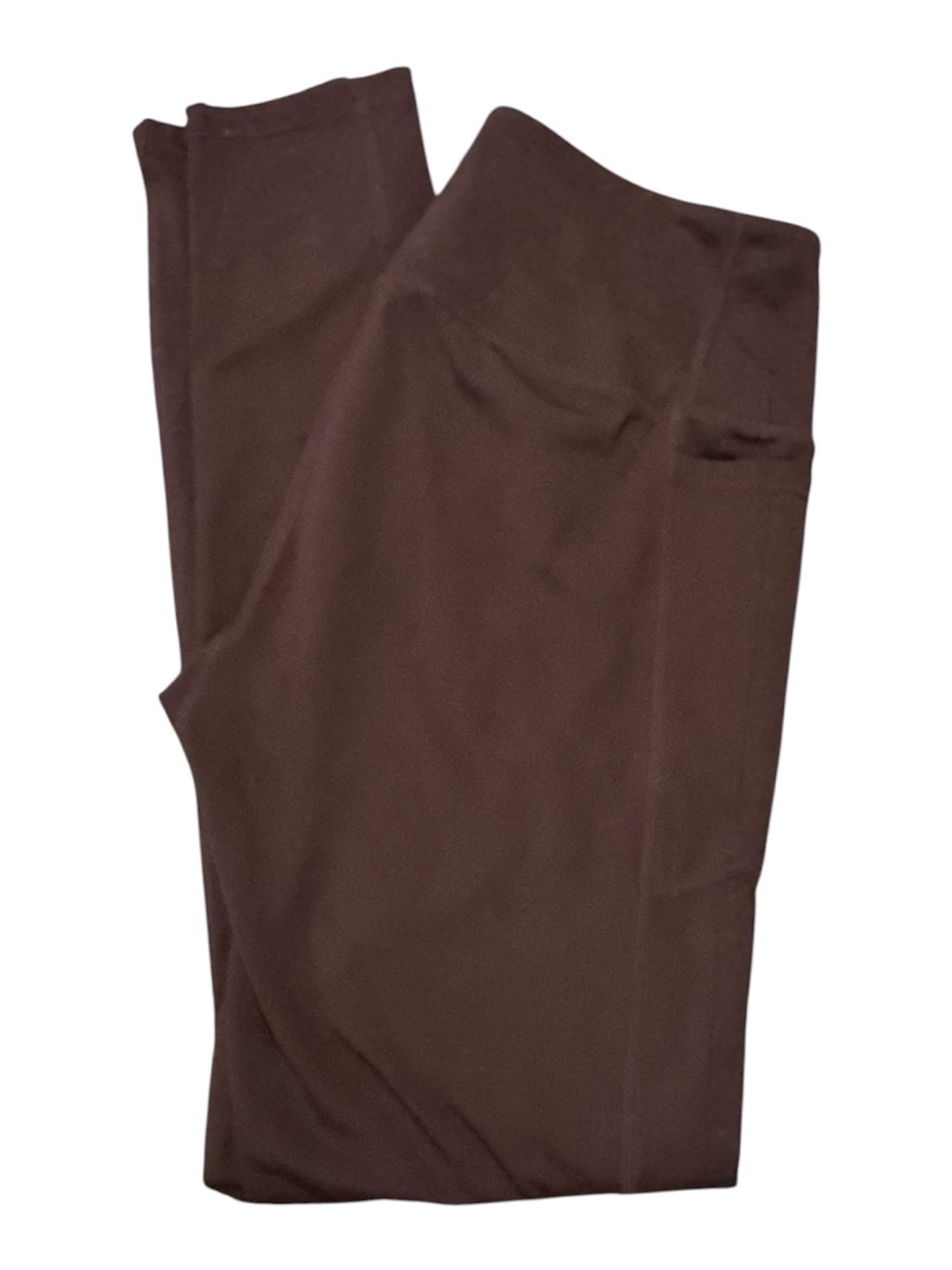 Leg3nd High-Rise Dark‎ Brown Performance Leggings with Side Pockets
